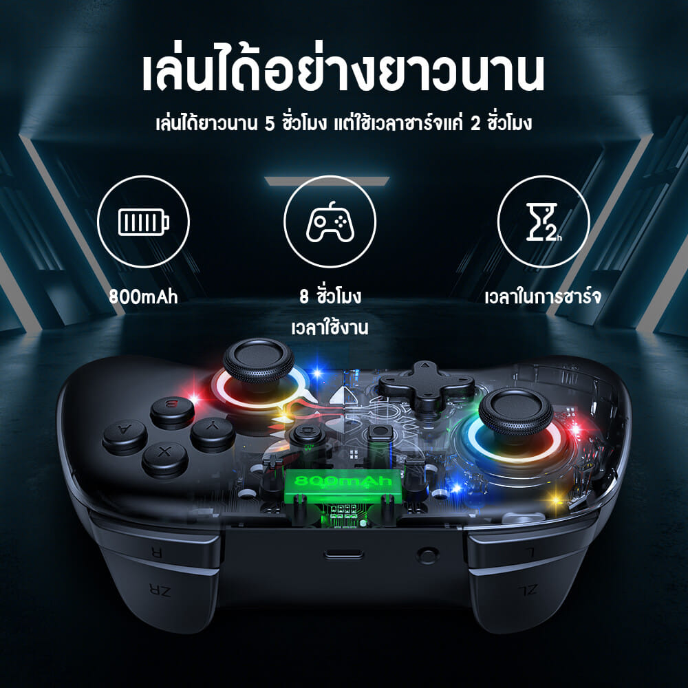 จอยเกมไร้สาย ONIKUMA SA'ME - สีดำ_10